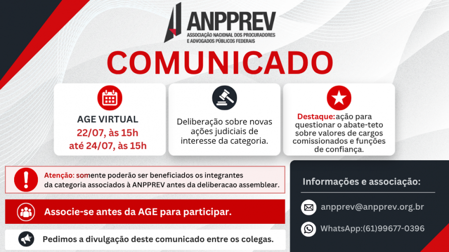 Comunicado aos Advogados Públicos Federais não associados
